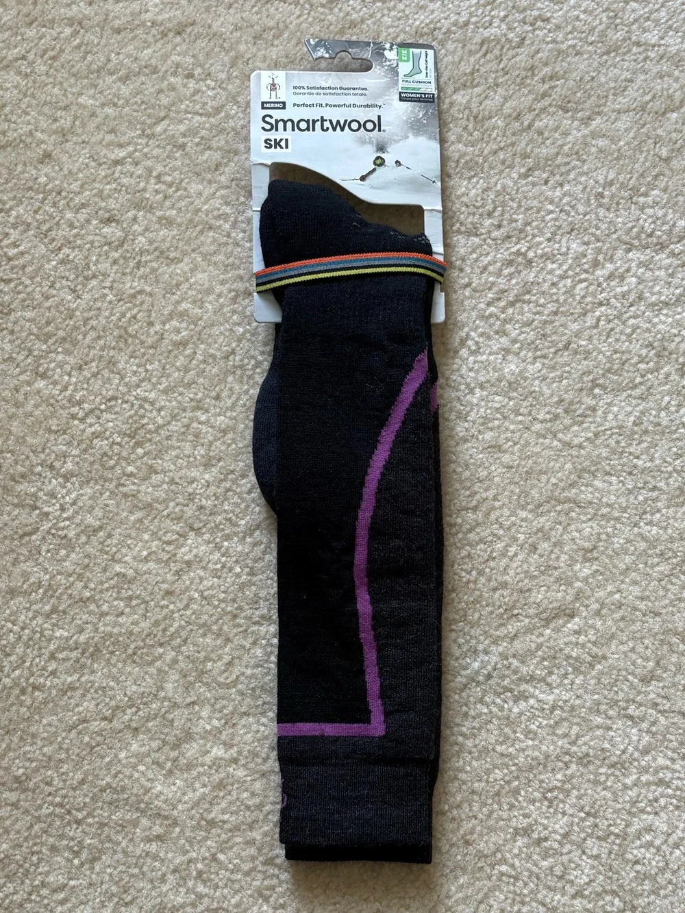 NWT Smartwool Women's Ski Full Cushion Over The Calf Socks. Size Medium.